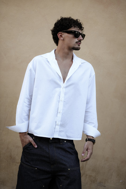White Crop Shirt