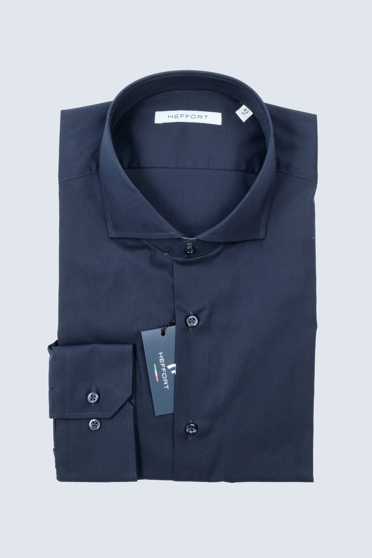 Camicia Business Blu Collo Francese