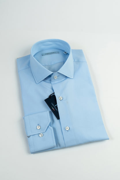 Camicia Collo Francese Azzurro