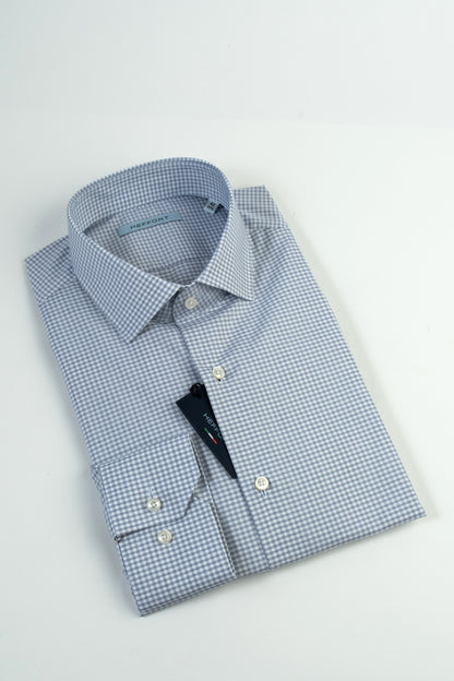Camicia a Quadretti Collo Francese