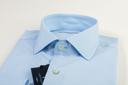 Camicia Collo Francese Azzurro