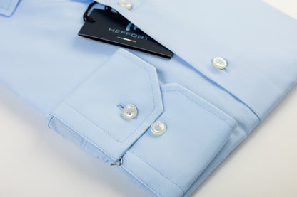 Camicia Collo Francese Azzurro