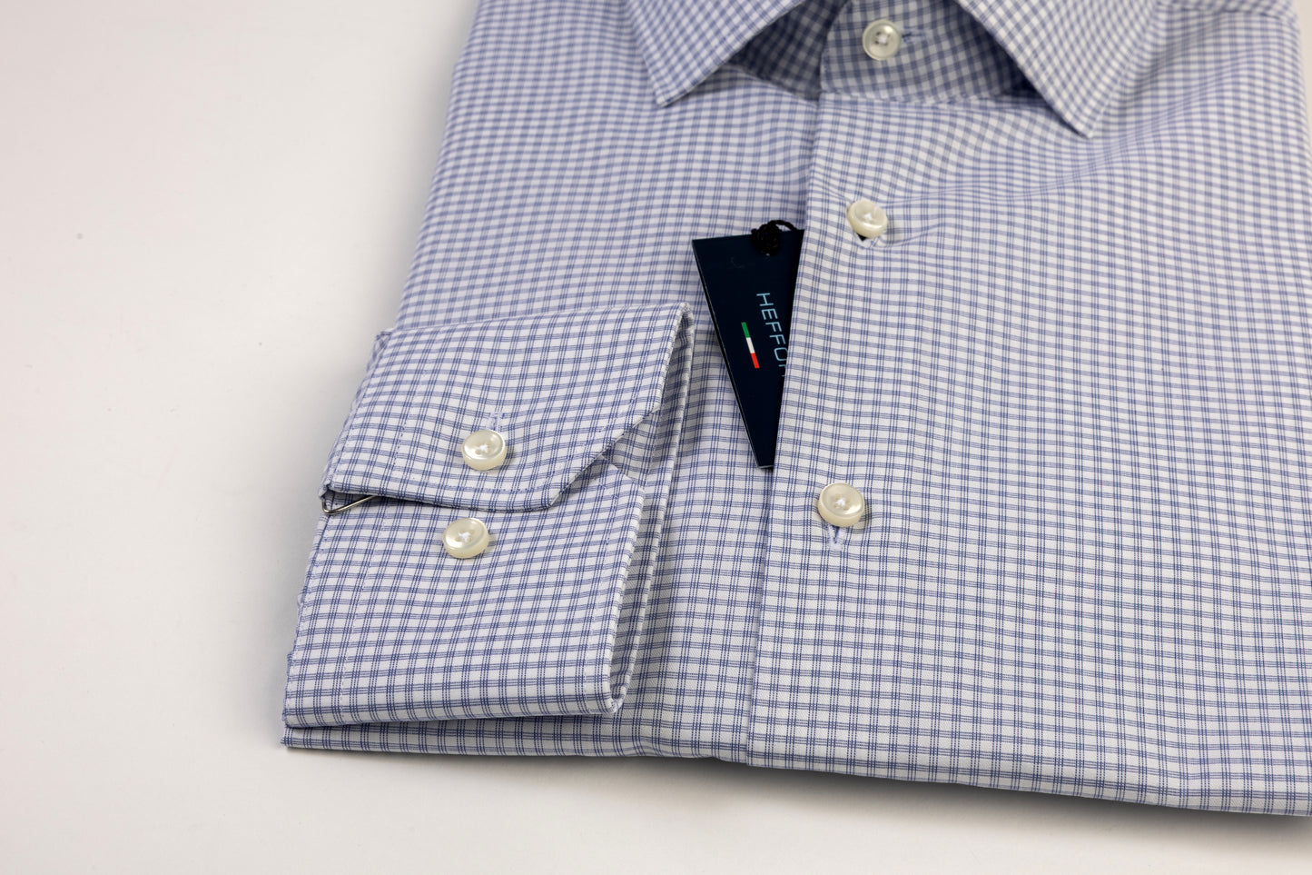 Camicia a Quadretti Collo Francese