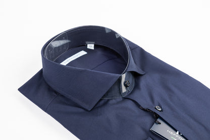 Camicia Business Blu Collo Francese